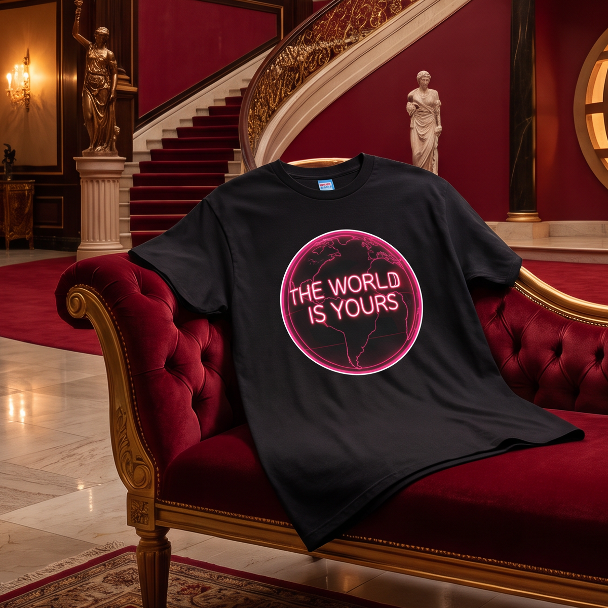 The World Is Yours — Miami Neon Tee