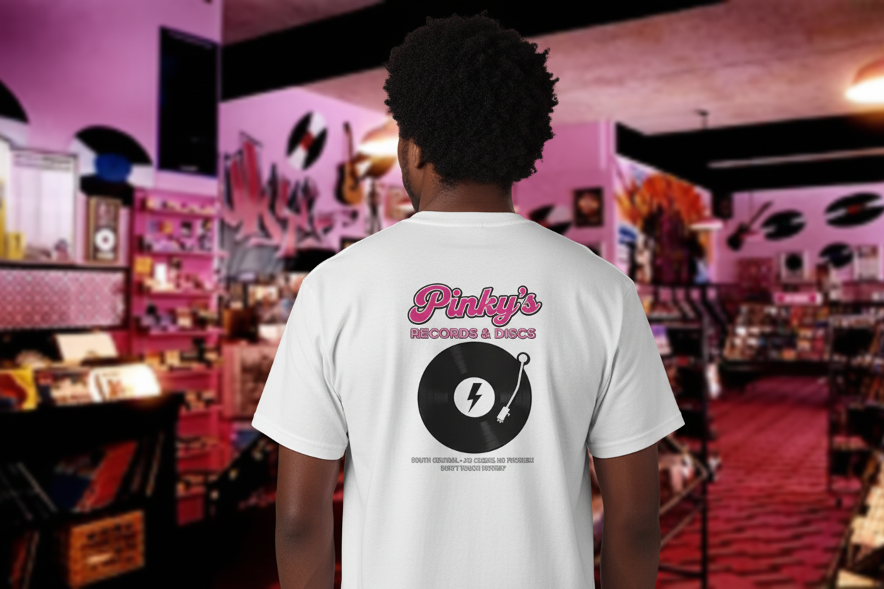 Pinky’s Records & Discs — Heavyweight Unisex Tee